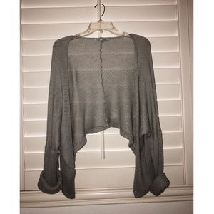 Grey knit cardigan